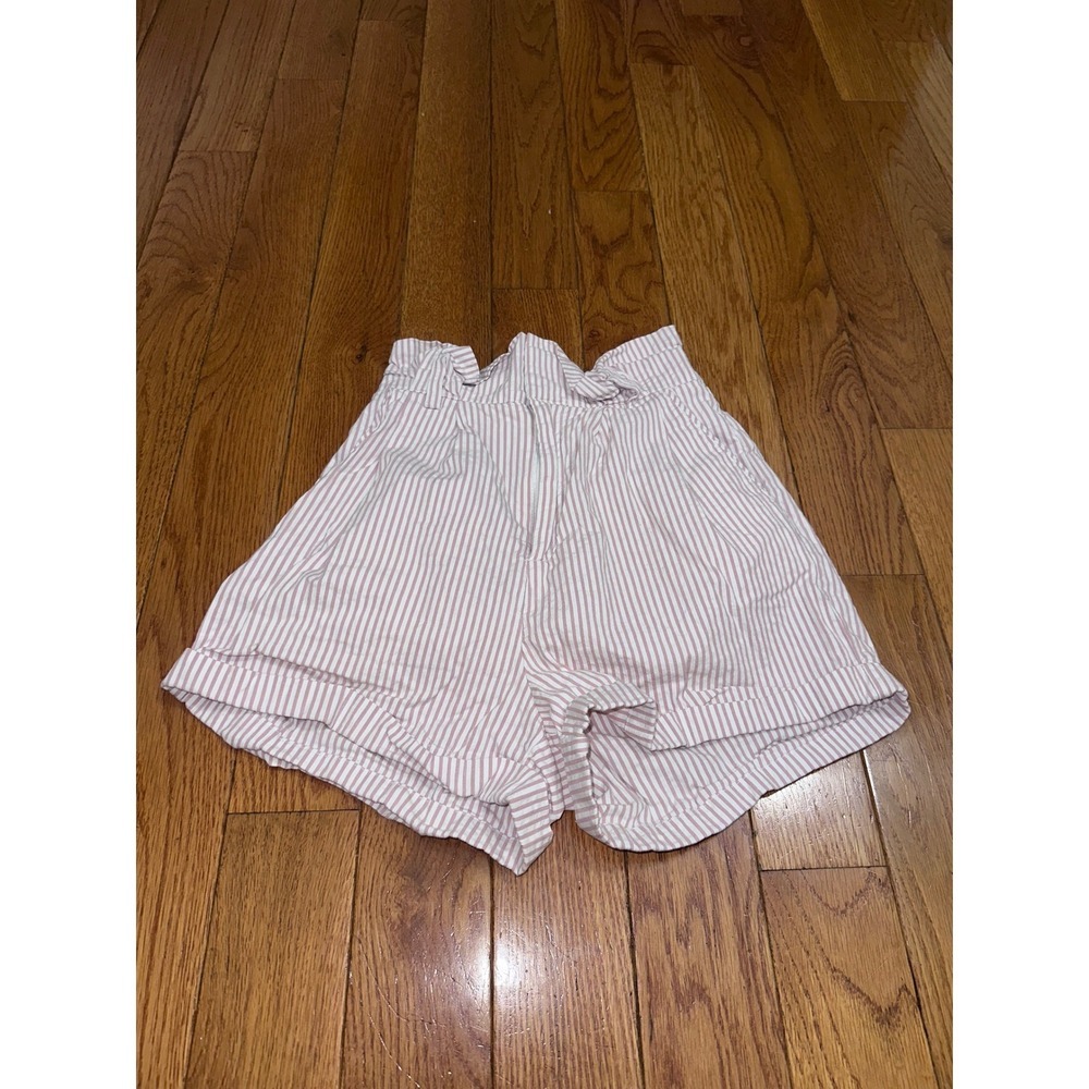 Women's Forever 21 Striped Paper Bag Shorts High Waist‎ Casual Cute XS